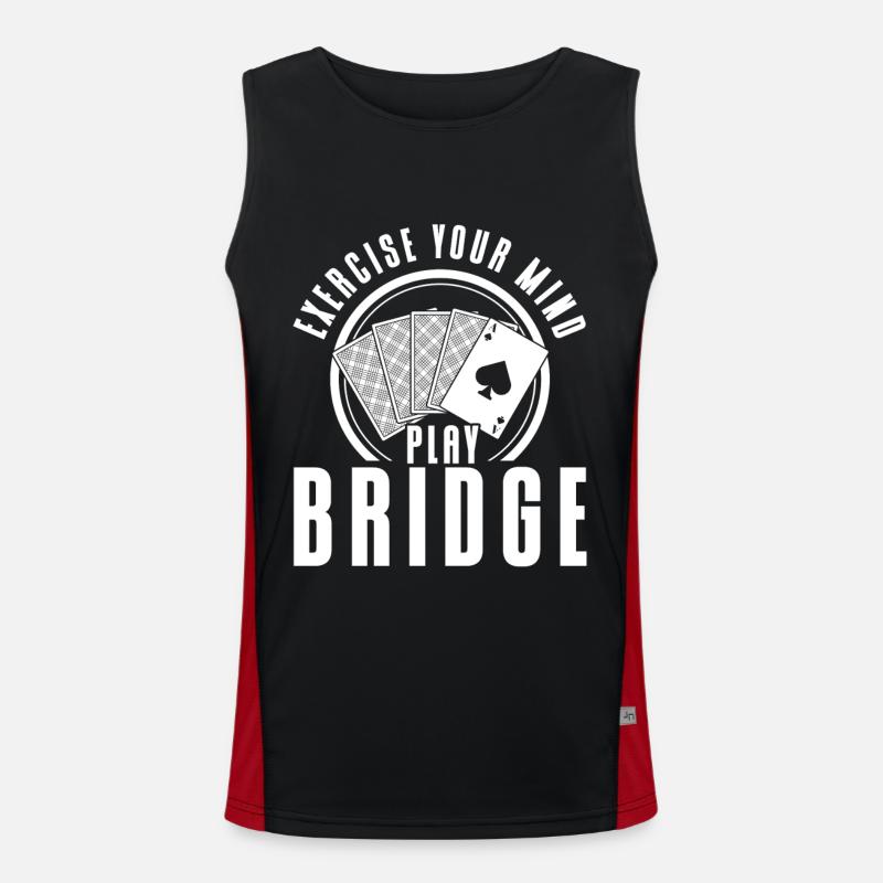 Train the mind game Bridge Men's Functional Contrast Tank Top 