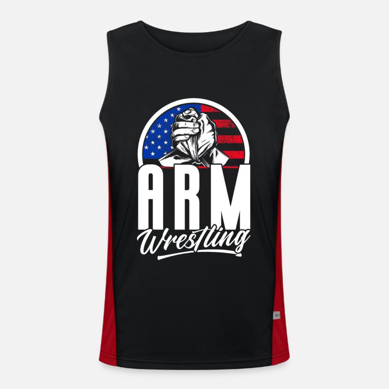 Arm press Arm press - Men's Functional Contrast Tank Top  - black/red