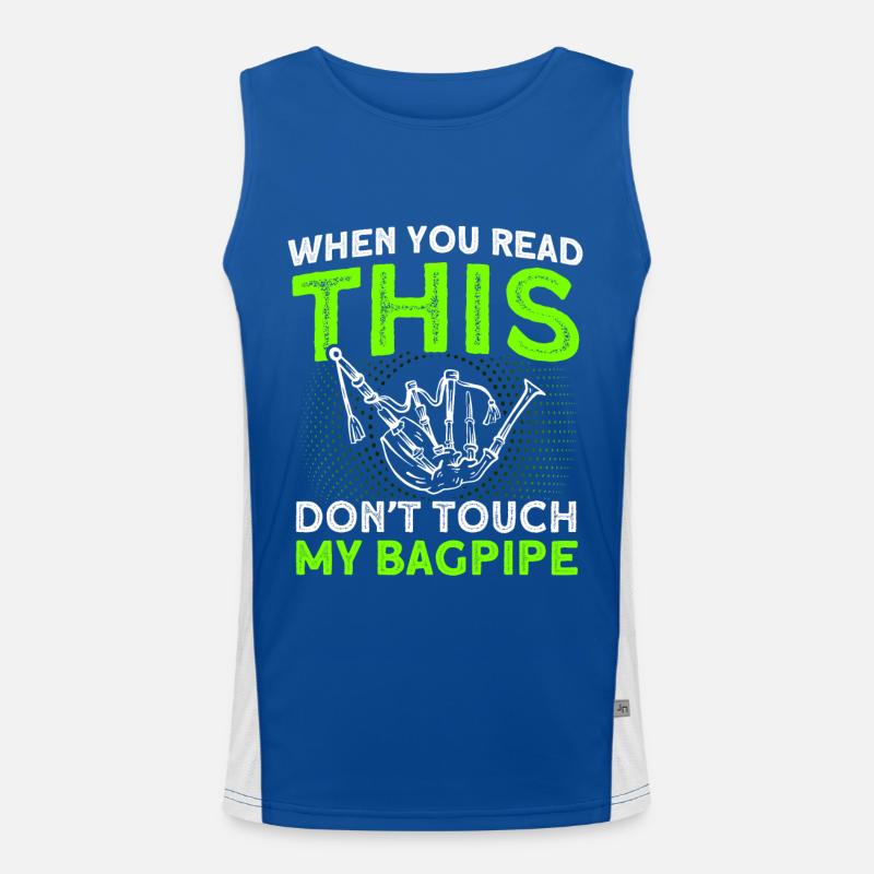 Ne touchez pas à ma cornemuse Débardeur respirant contrasté Homme 