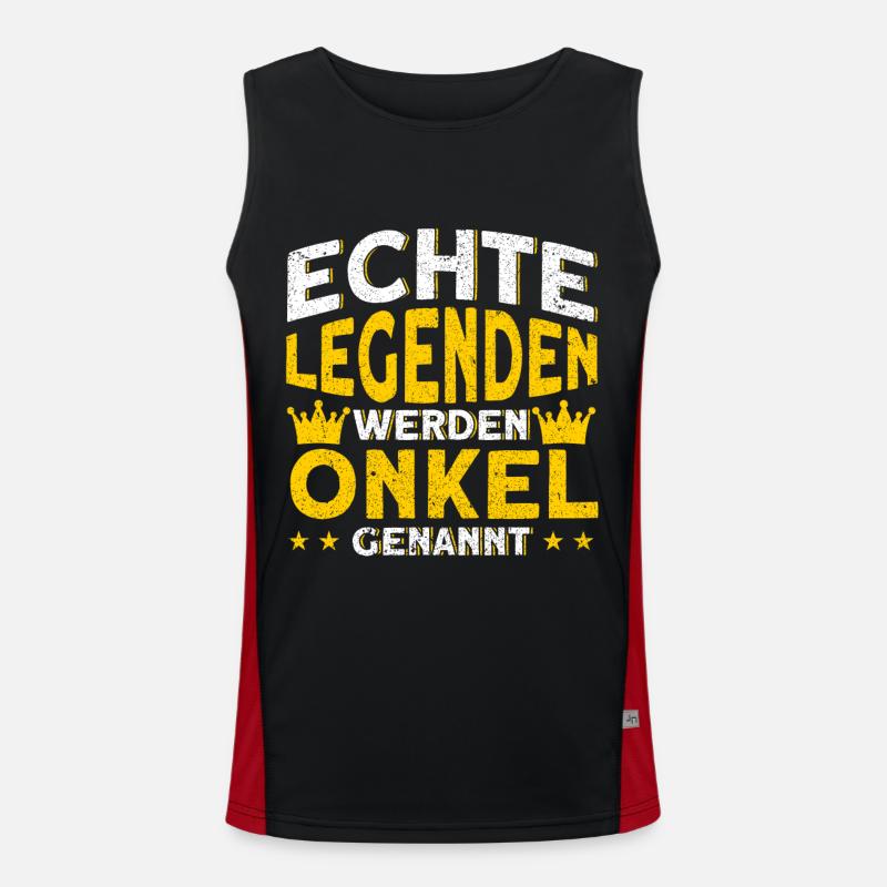 Echte Legenden Werden Onkel Genannt Onkel Funktionelles Kontrast-Tank Top für Männer 