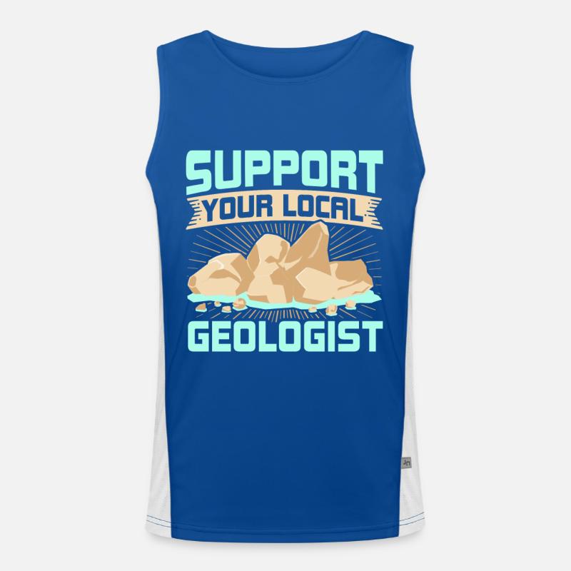 Support your local geologist Men's Functional Contrast Tank Top 