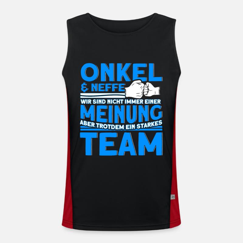 Onkel & Neffe Ein Starkes Team Onkel Funktionelles Kontrast-Tank Top für Männer 
