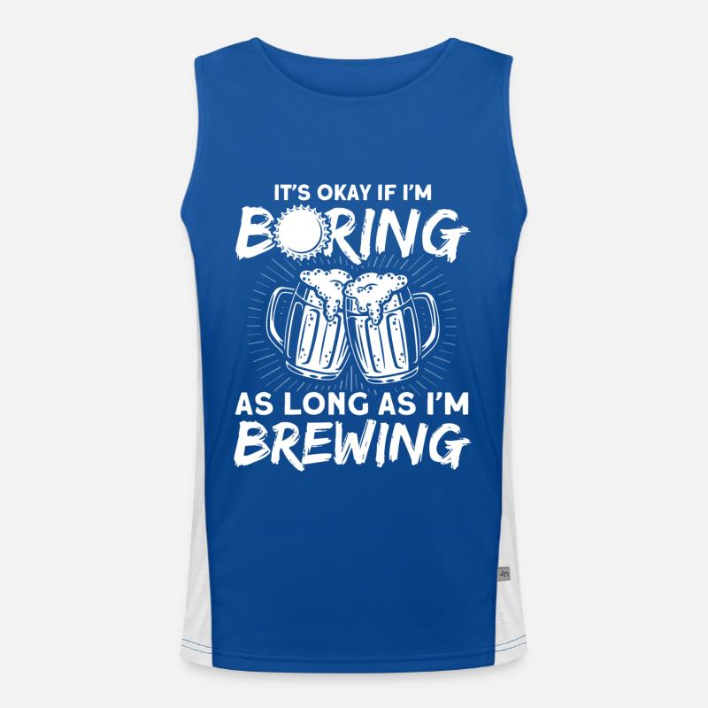 As long as I brew brewers Men's Functional Contrast Tank Top 