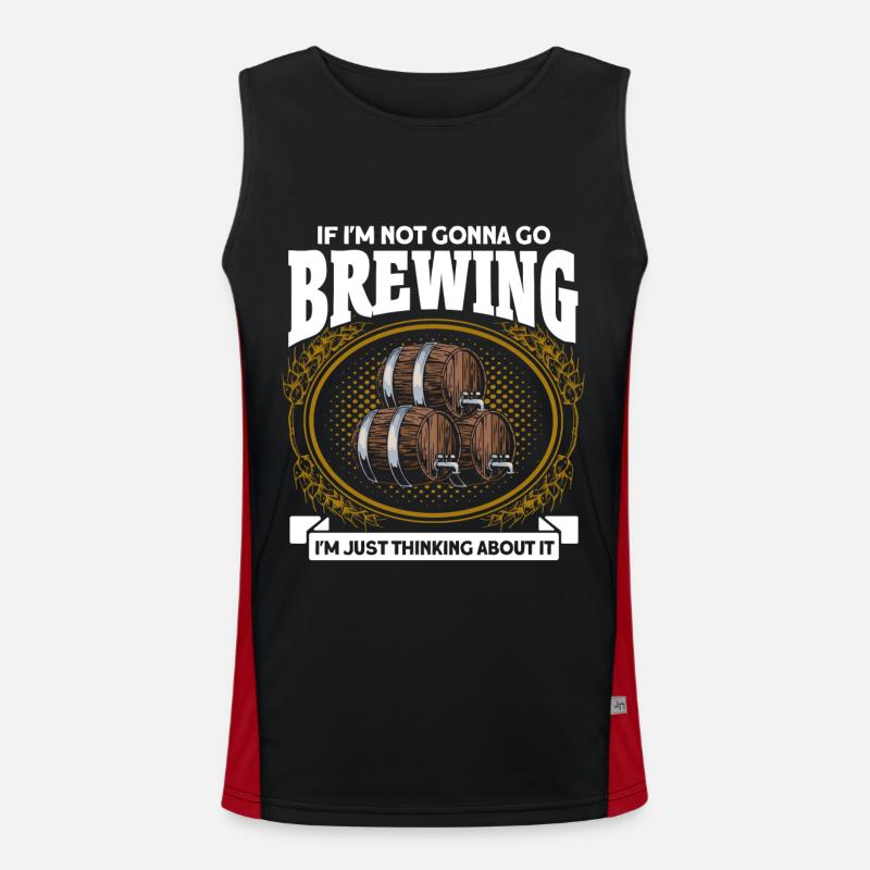 Brewing I'm just thinking about brewing Men's Functional Contrast Tank Top 
