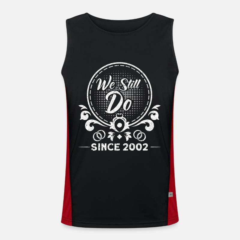 20e anniversaire de mariage Couple Design 20 ans de mariage Débardeur respirant contrasté Homme 