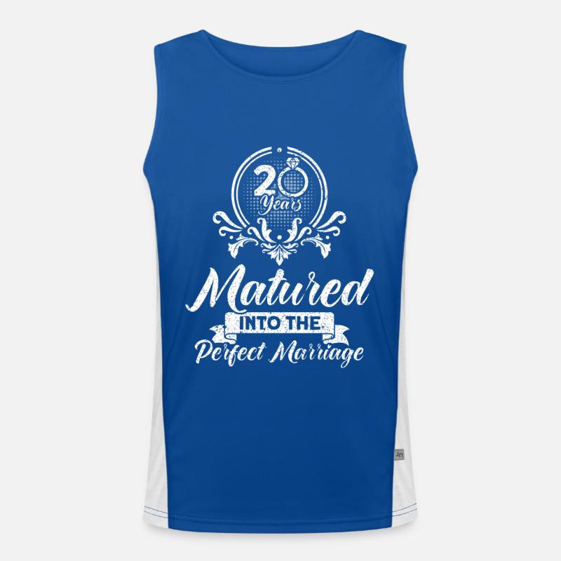 20e anniversaire de mariage Couple Design 20 ans de mariage Débardeur respirant contrasté Homme 
