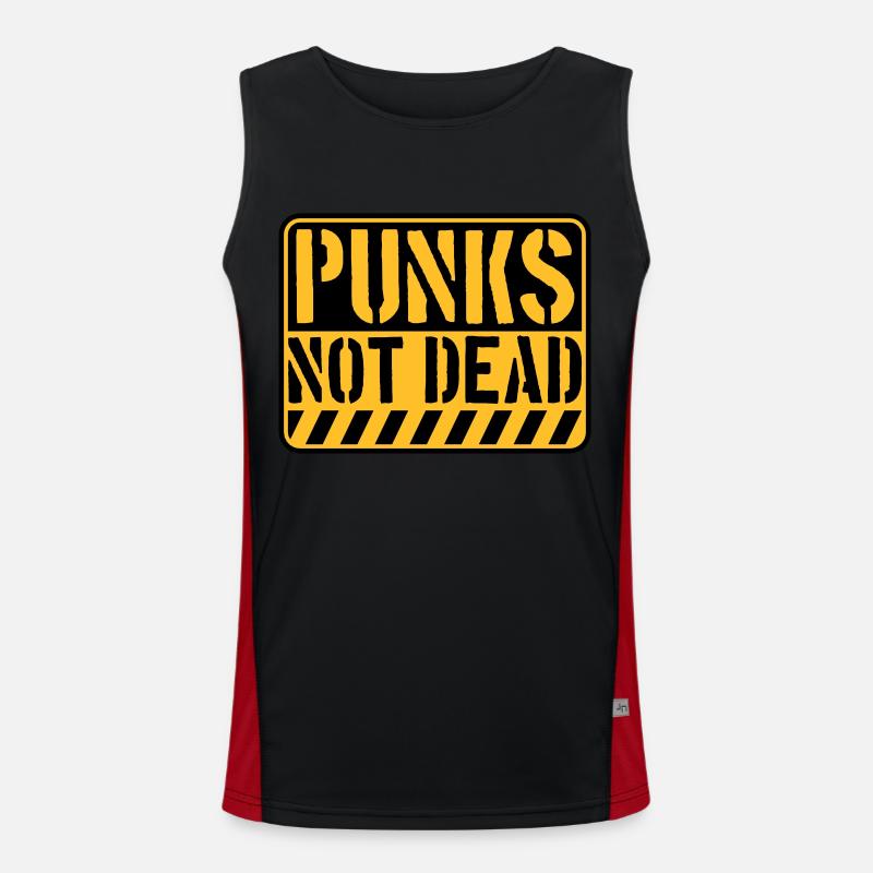 punks not dead quote Men's Functional Contrast Tank Top 