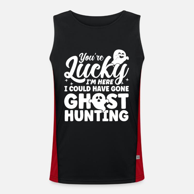 Ghost Hunters Ghosts Paranormal Investigation Men's Functional Contrast Tank Top 
