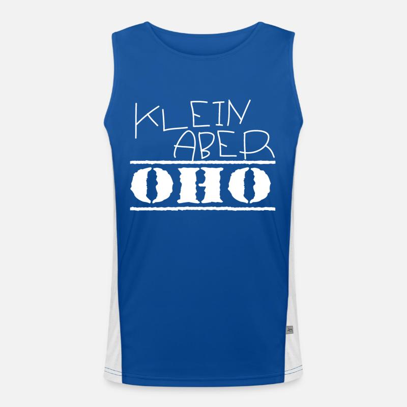 klein aber oho weis Funktionelles Kontrast-Tank Top für Männer 