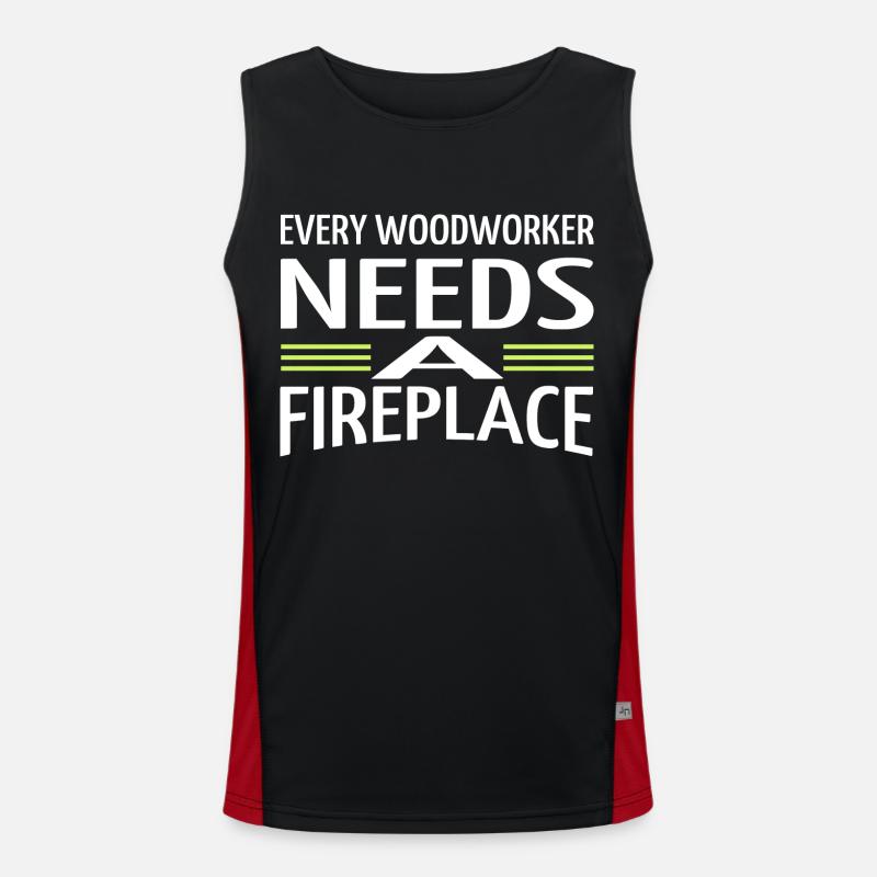 chainsaw carpenter Funktionelles Kontrast-Tank Top für Männer 