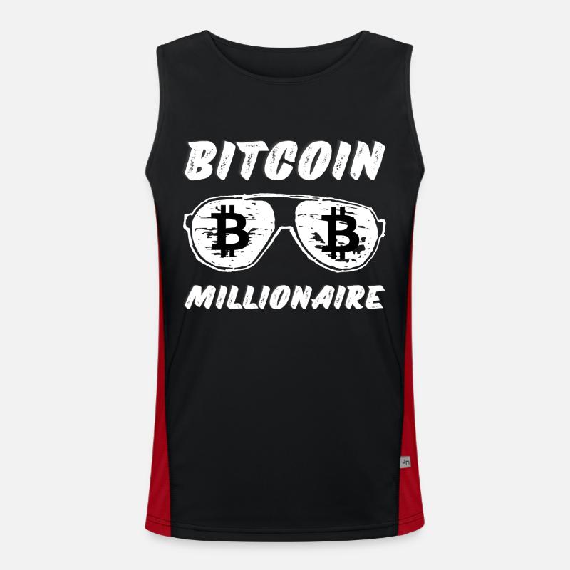 bitcoin millionaire BTC Débardeur respirant contrasté Homme 
