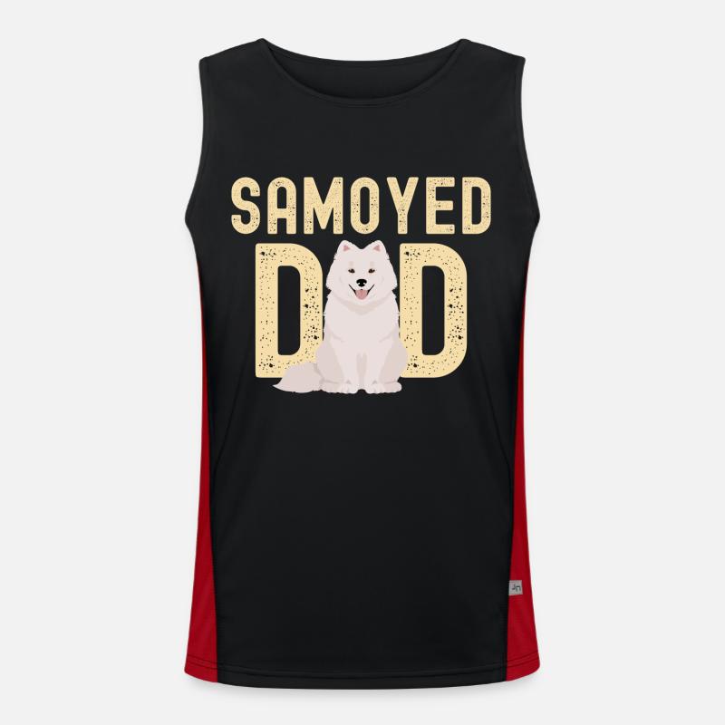 Samoyed Papa doux Samoyed Papa Débardeur respirant contrasté Homme 