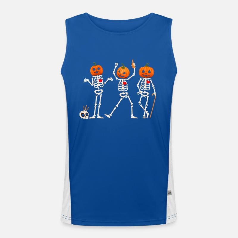 Halloween Skelette Funktionelles Kontrast-Tank Top für Männer 