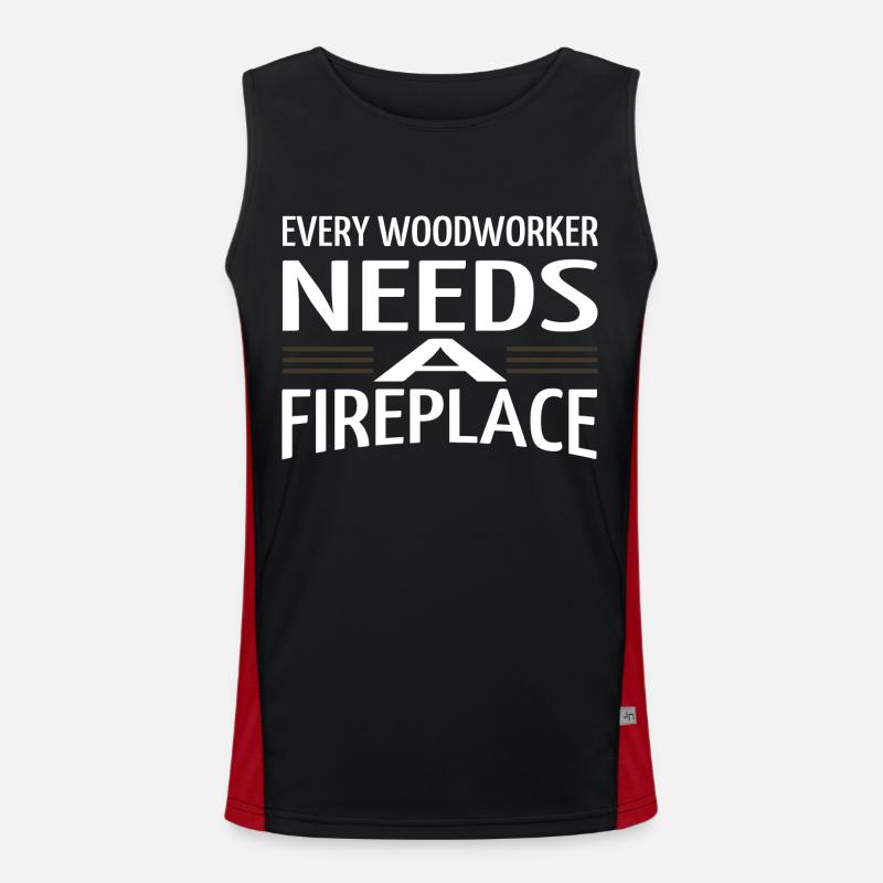 carpenter jokes tshirts arborists chainsaw grab Funktionelles Kontrast-Tank Top für Männer 