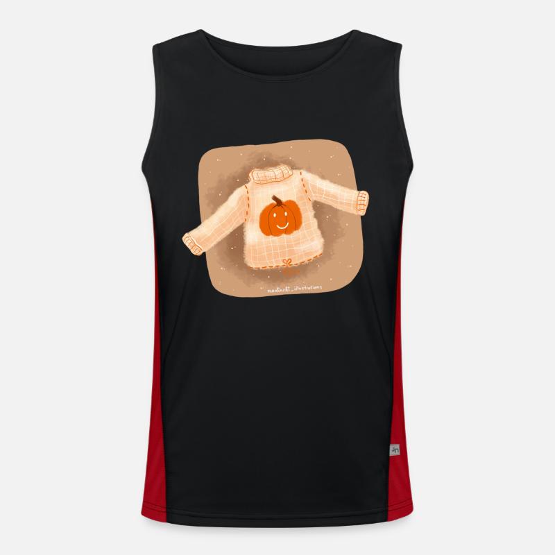 sweater weather - Men's Functional Contrast Tank Top  - black/red