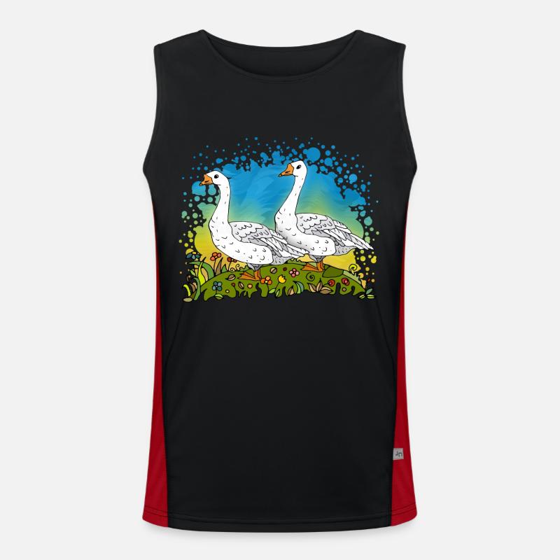 Gänse Funktionelles Kontrast-Tank Top für Männer 
