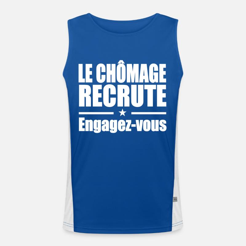 Le Chômage Engagez-vous Débardeur respirant contrasté Homme 