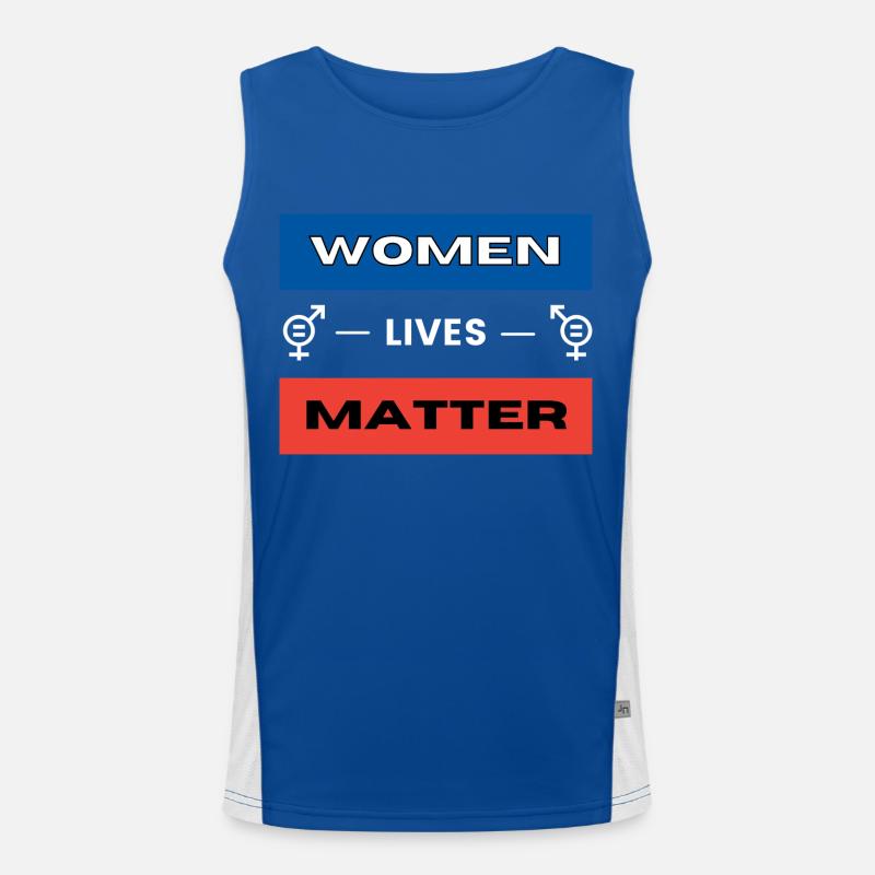Frauen leben zählen (3) Funktionelles Kontrast-Tank Top für Männer 