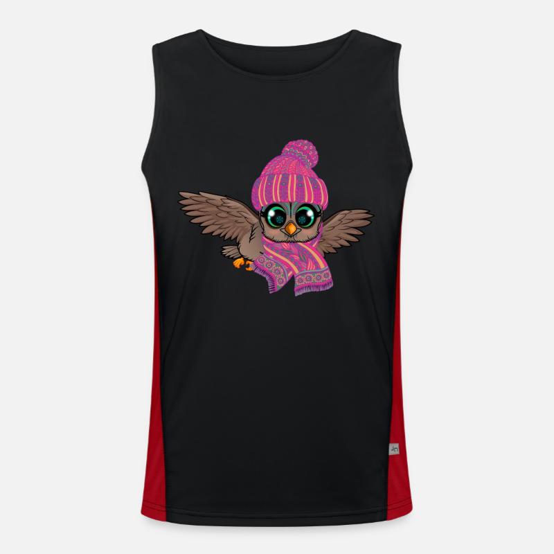 Frost Owl Frostbite Herfst Winter Functionele contrasterende tanktop voor mannen 