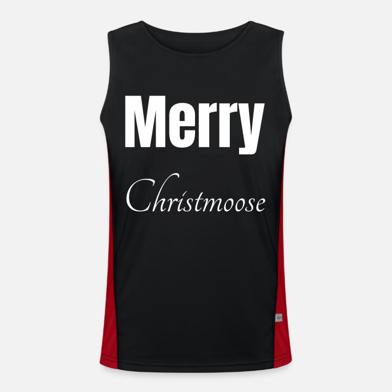 deer cool bear beach holiday canadian dork Funktionelles Kontrast-Tank Top für Männer 