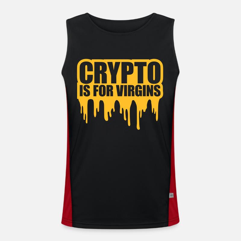crypto is for virgins Funktionelles Kontrast-Tank Top für Männer 
