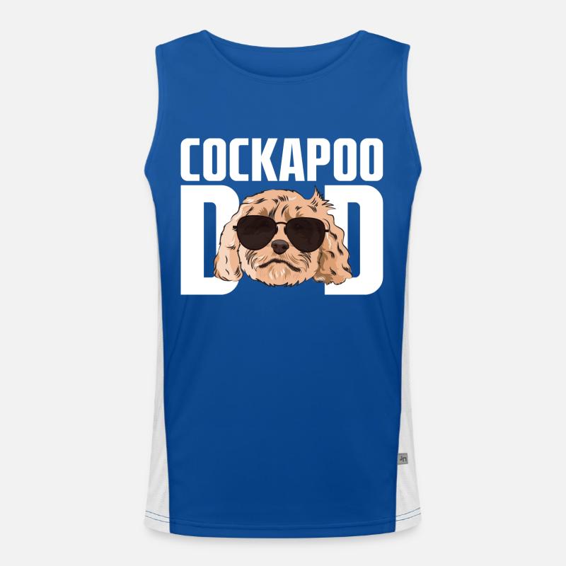 Cockapoo Hund Funktionelles Kontrast-Tank Top für Männer 