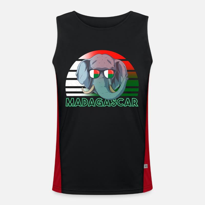 Madagaskar Funktionelles Kontrast-Tank Top für Männer 