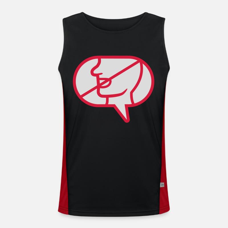 Ne pas communiquer l’icône bulle de dialogue Débardeur respirant contrasté Homme 