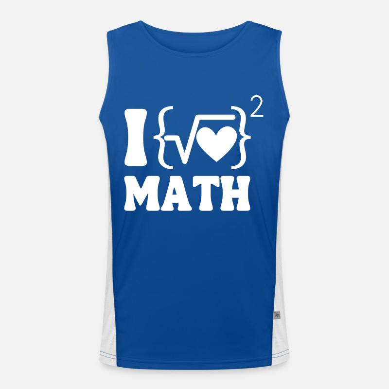 I love math white edition Men's Functional Contrast Tank Top 