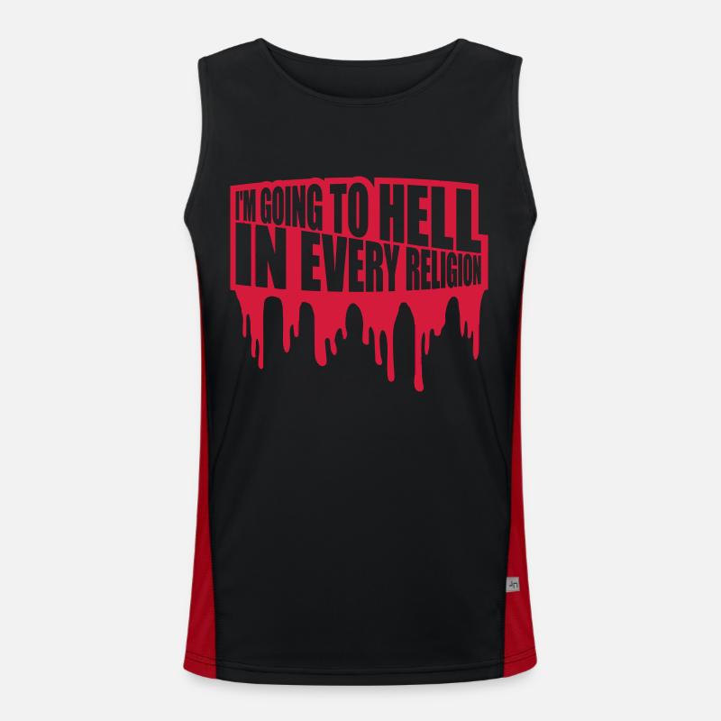 in going to hell Men's Functional Contrast Tank Top 