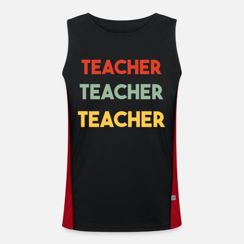 Teacher Retro Style Funktionelles Kontrast-Tank Top für Männer 