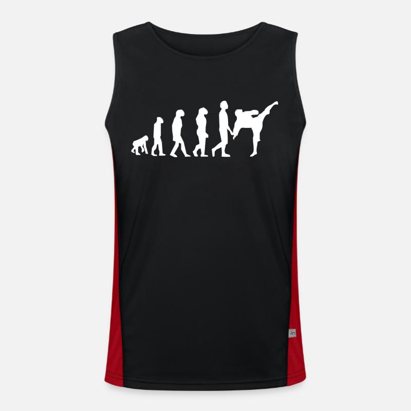 Martial arts evolution - Men's Functional Contrast Tank Top  - black/red