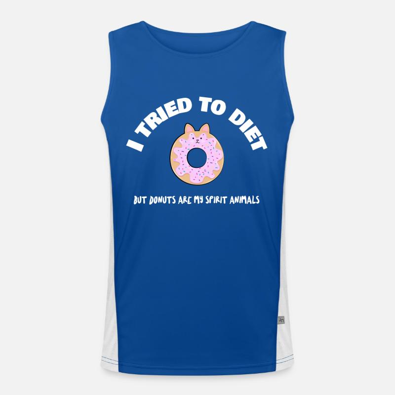 Diet Donut Snacking Eating Losing Soul Loss Men's Functional Contrast Tank Top 