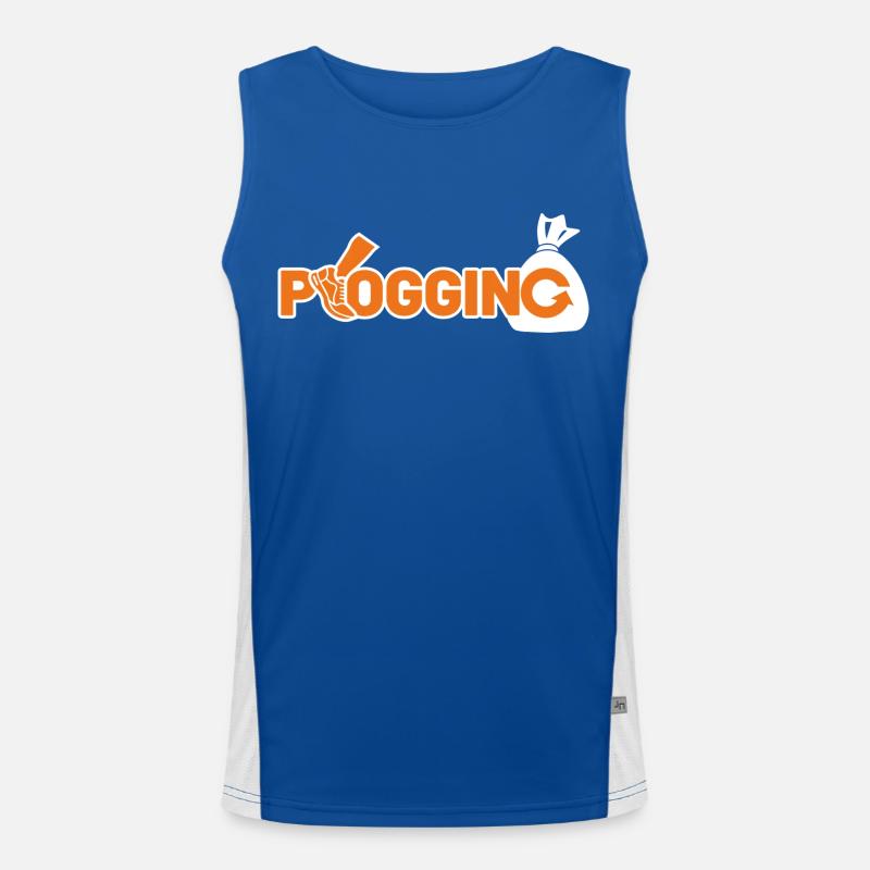 Plogging Logo Débardeur respirant contrasté Homme 
