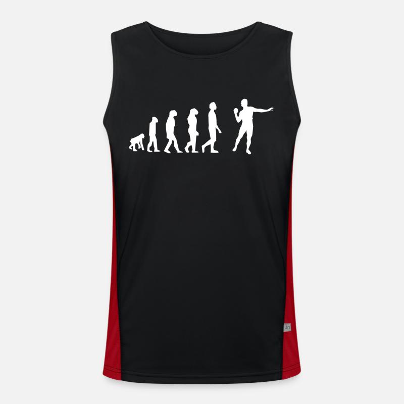 Weight Throw Evolution - Men's Functional Contrast Tank Top  - black/red