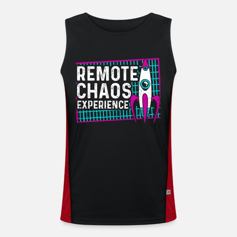 remote chaos experience - CCC Kongress Hacker RC3 Funktionelles Kontrast-Tank Top für Männer 