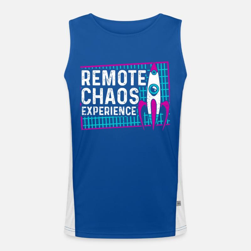 remote chaos experience - CCC Kongress Hacker RC3 Funktionelles Kontrast-Tank Top für Männer 