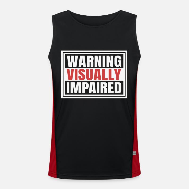 Warnung vor Sehbehinderung Funktionelles Kontrast-Tank Top für Männer 