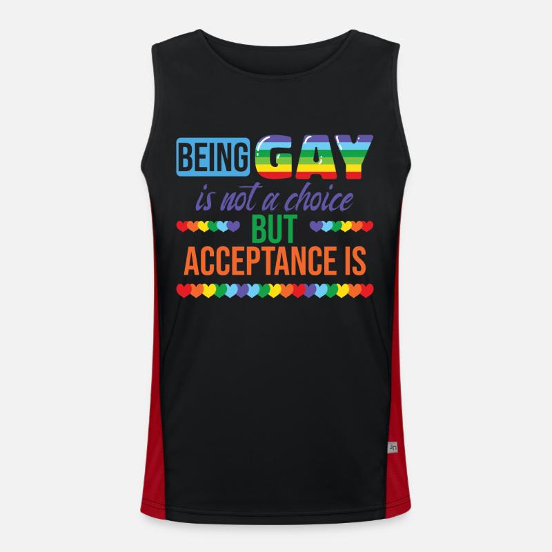 Schwules Zitat LGBT Funktionelles Kontrast-Tank Top für Männer 