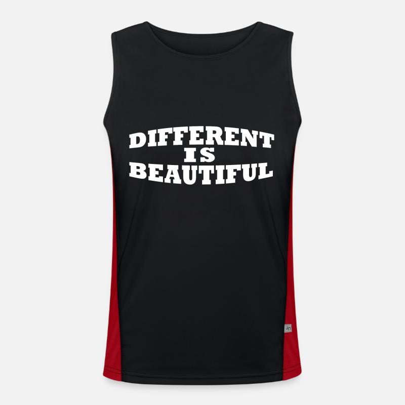 Different is beautiful Being different is wonderful Men's Functional Contrast Tank Top 