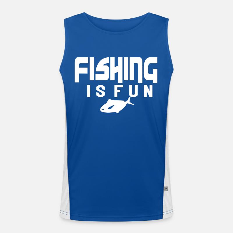 La pêche est amusante. Evolution Pêche à la ligne Pêche Débardeur respirant contrasté Homme 