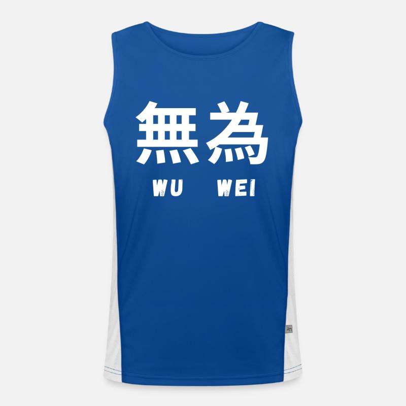 Wu Wei Inaction Effortless action Non-doing Flow Men's Functional Contrast Tank Top 