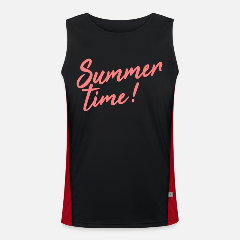 heure d'été Débardeur respirant contrasté Homme 