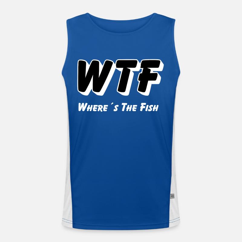 WTF - Where ́sThe Fish Men's Functional Contrast Tank Top 