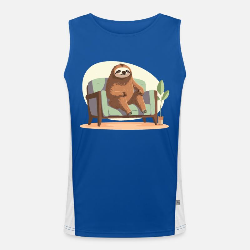 Faultier Funktionelles Kontrast-Tank Top für Männer 