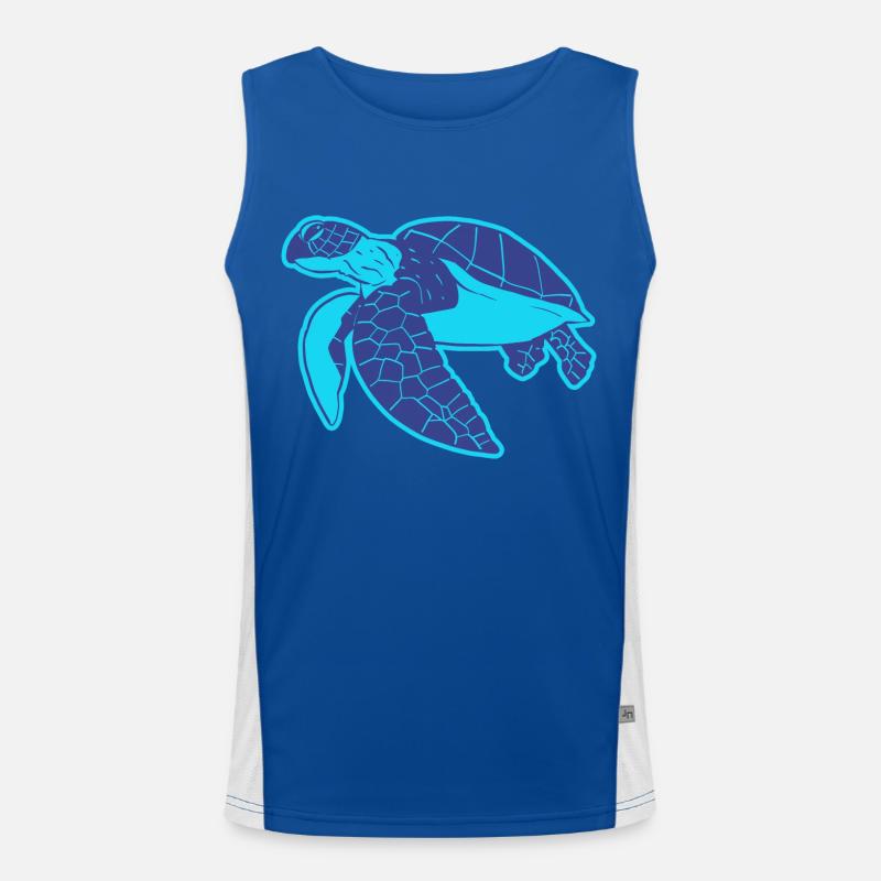 Die Schildkröte Funktionelles Kontrast-Tank Top für Männer 