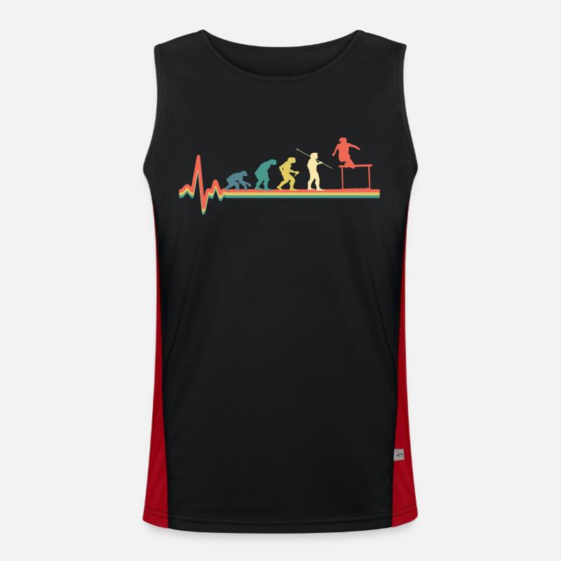 Leichtathletik Hürdenlauf Evolution Funktionelles Kontrast-Tank Top für Männer 