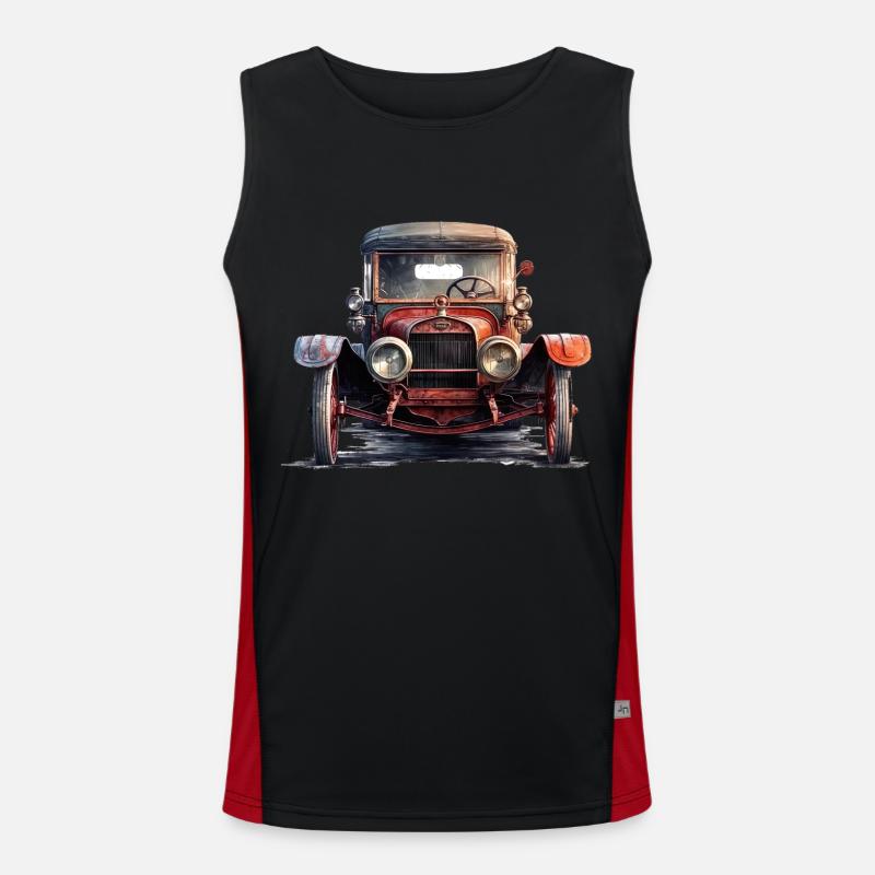Oldtimer-Besitzer bilden eine Gemeinschaft Funktionelles Kontrast-Tank Top für Männer 