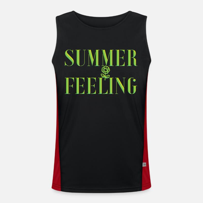 SUMMER FEELING with flower Men's Functional Contrast Tank Top 