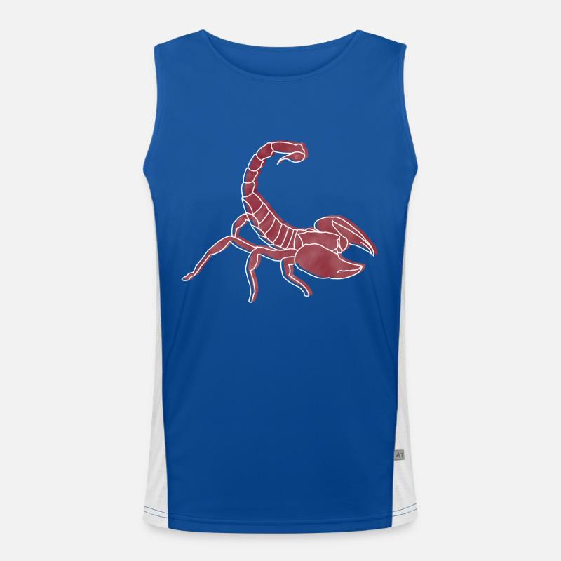 "Scorpion", boho line art design, series "Desert" Men's Functional Contrast Tank Top 